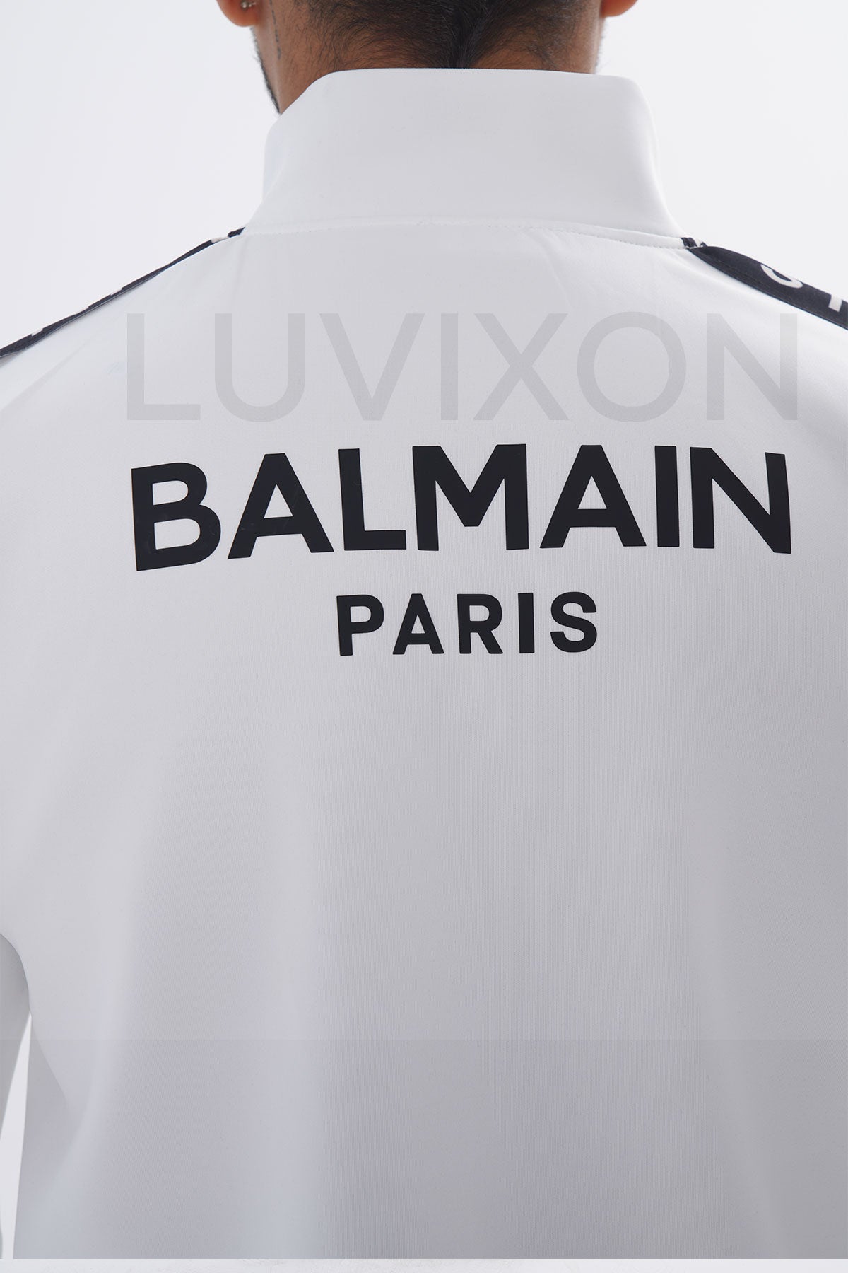 Balmain Paris Beyaz Şeritli Eşofman Takımı