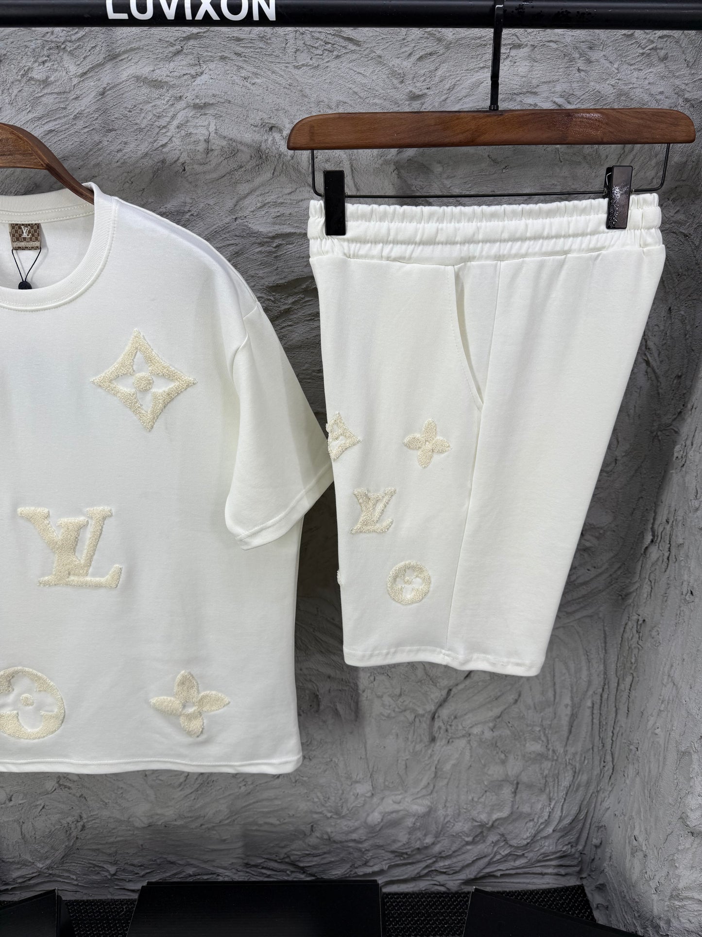 Louis Vuitton Beyaz Erkek Tişört & Şort Takım