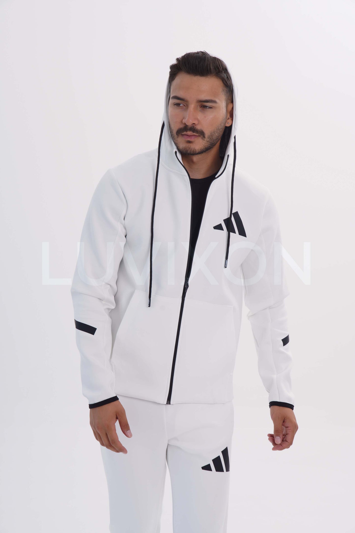 Adidas Z.N.E. Beyaz Full-Zip Eşofman Takımı