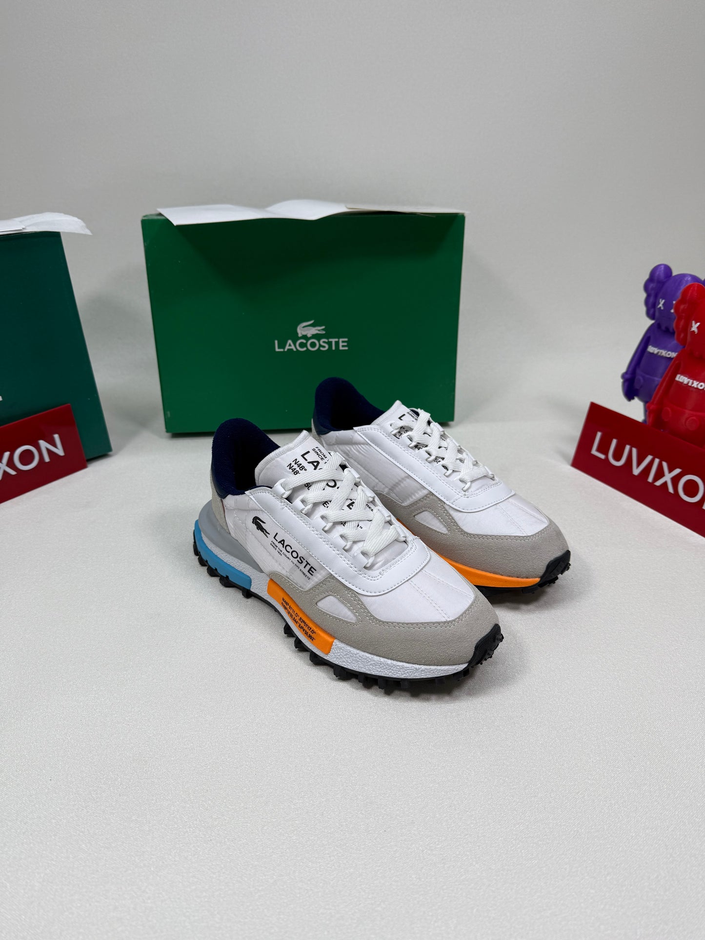 Lacoste Elite Active Erkek Beyaz/Lacivert Sneaker
