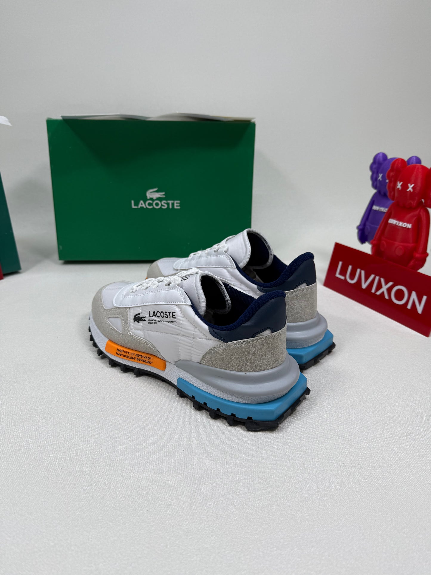 Lacoste Elite Active Erkek Beyaz/Lacivert Sneaker
