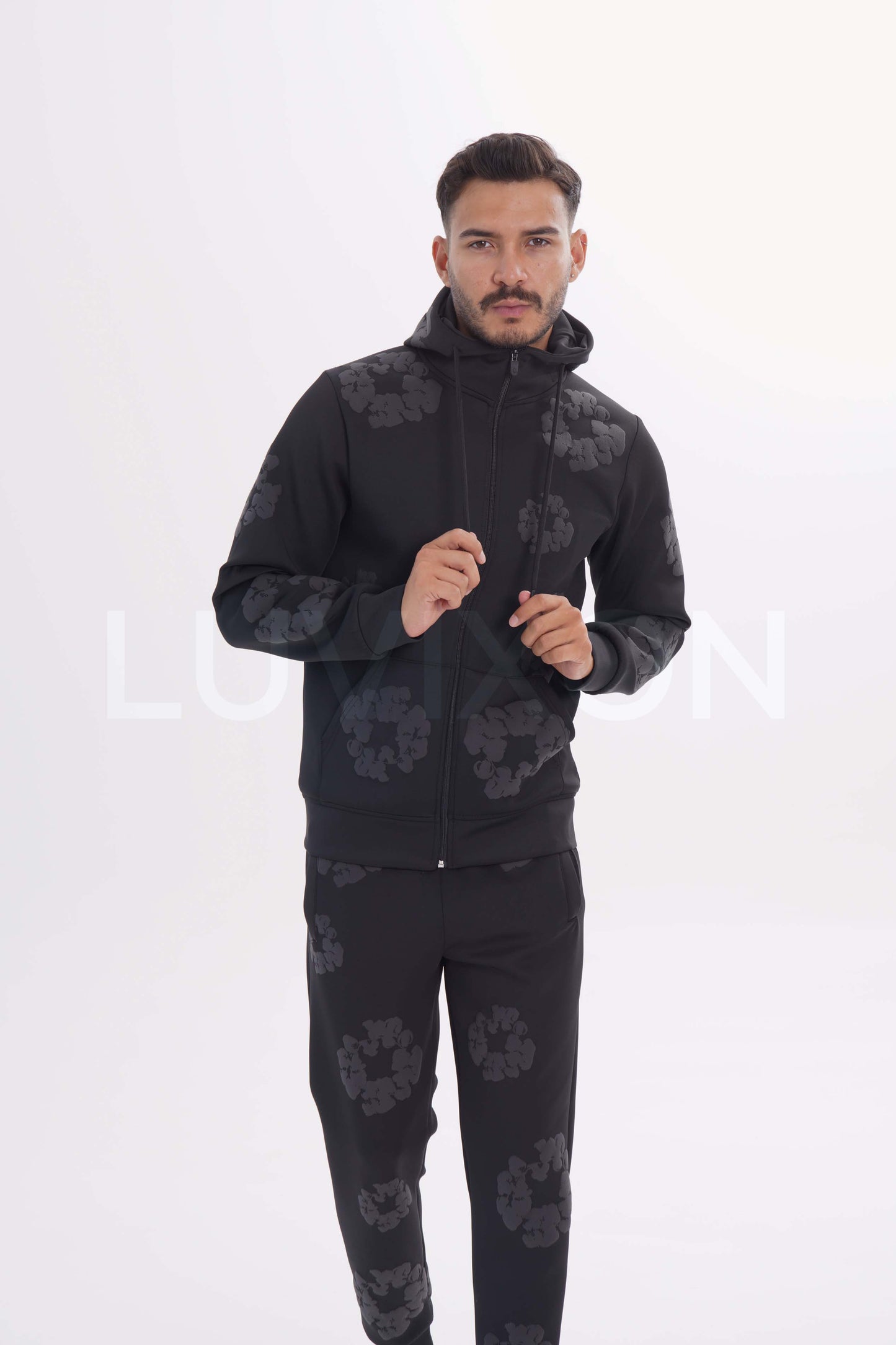 Denim Desenli Eşofman Takımı