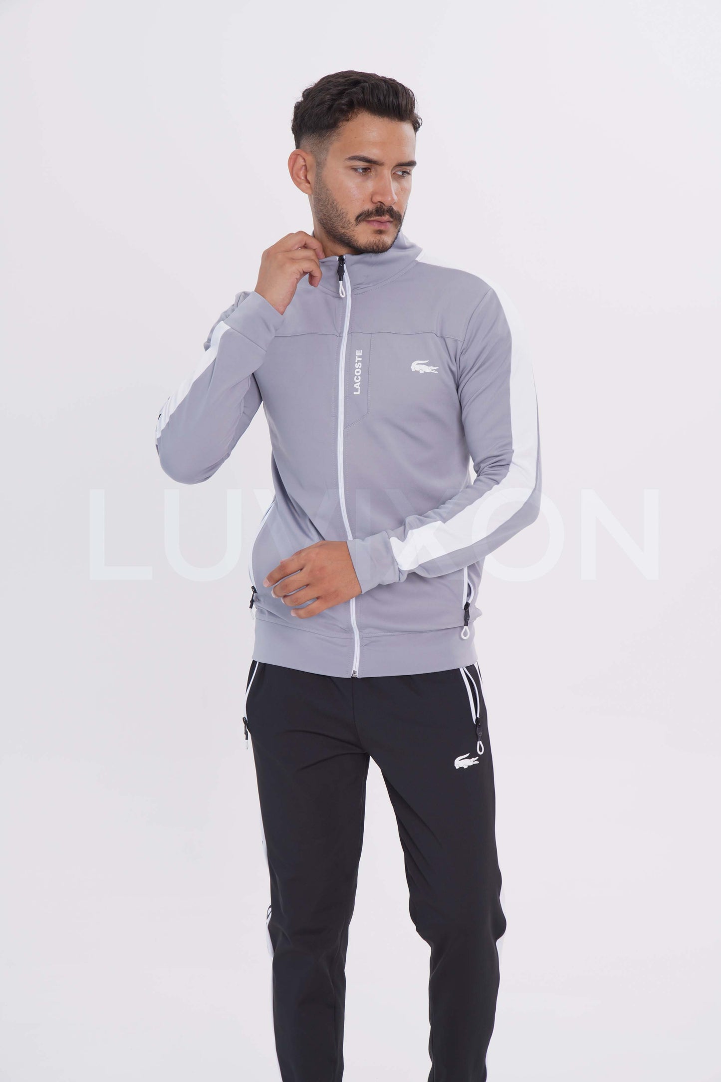 Lacoste Gri/Siyah Eşofman Takımı