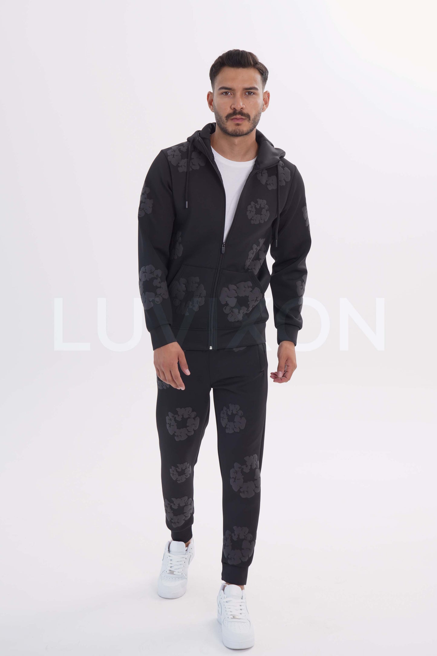 Denim Desenli Eşofman Takımı