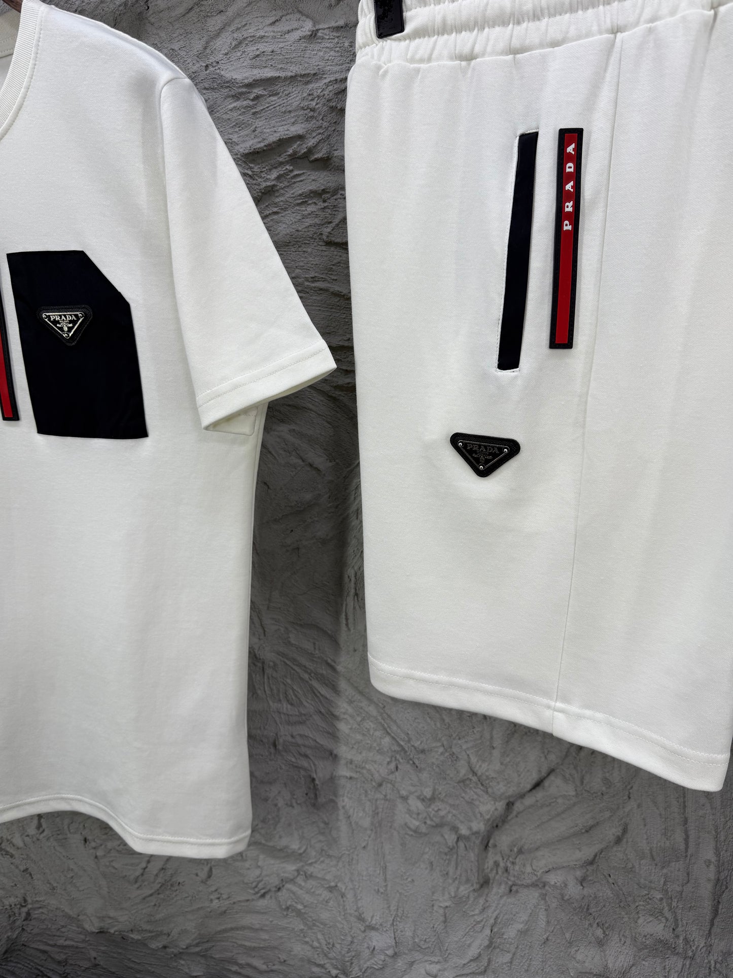 Prada Beyaz Şort Takımı