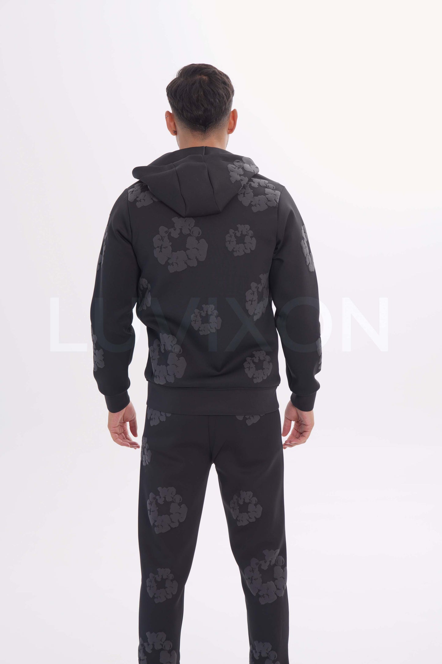 Denim Desenli Eşofman Takımı