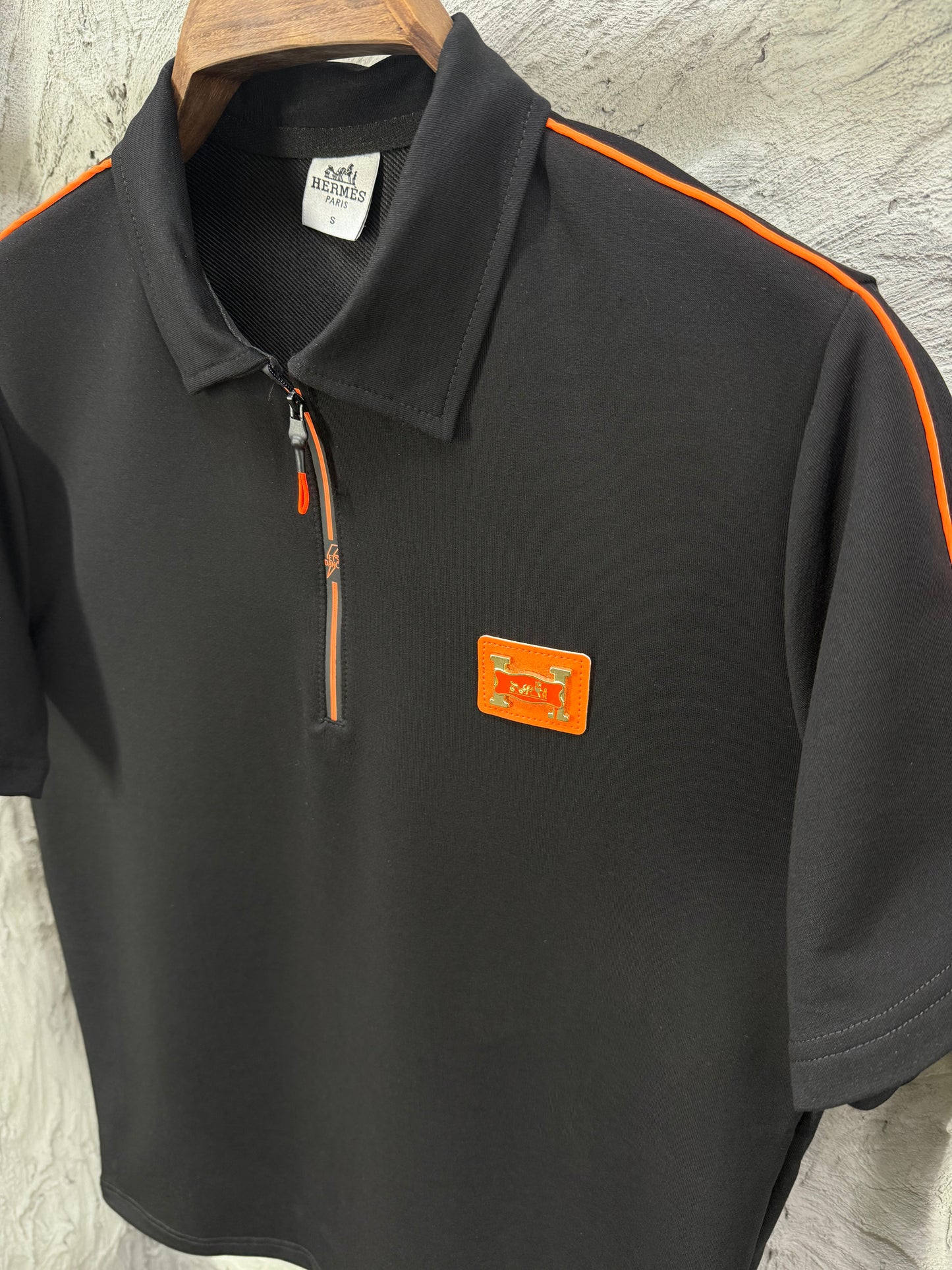 Hermes Siyah Polo Yaka T-shirt Takımı