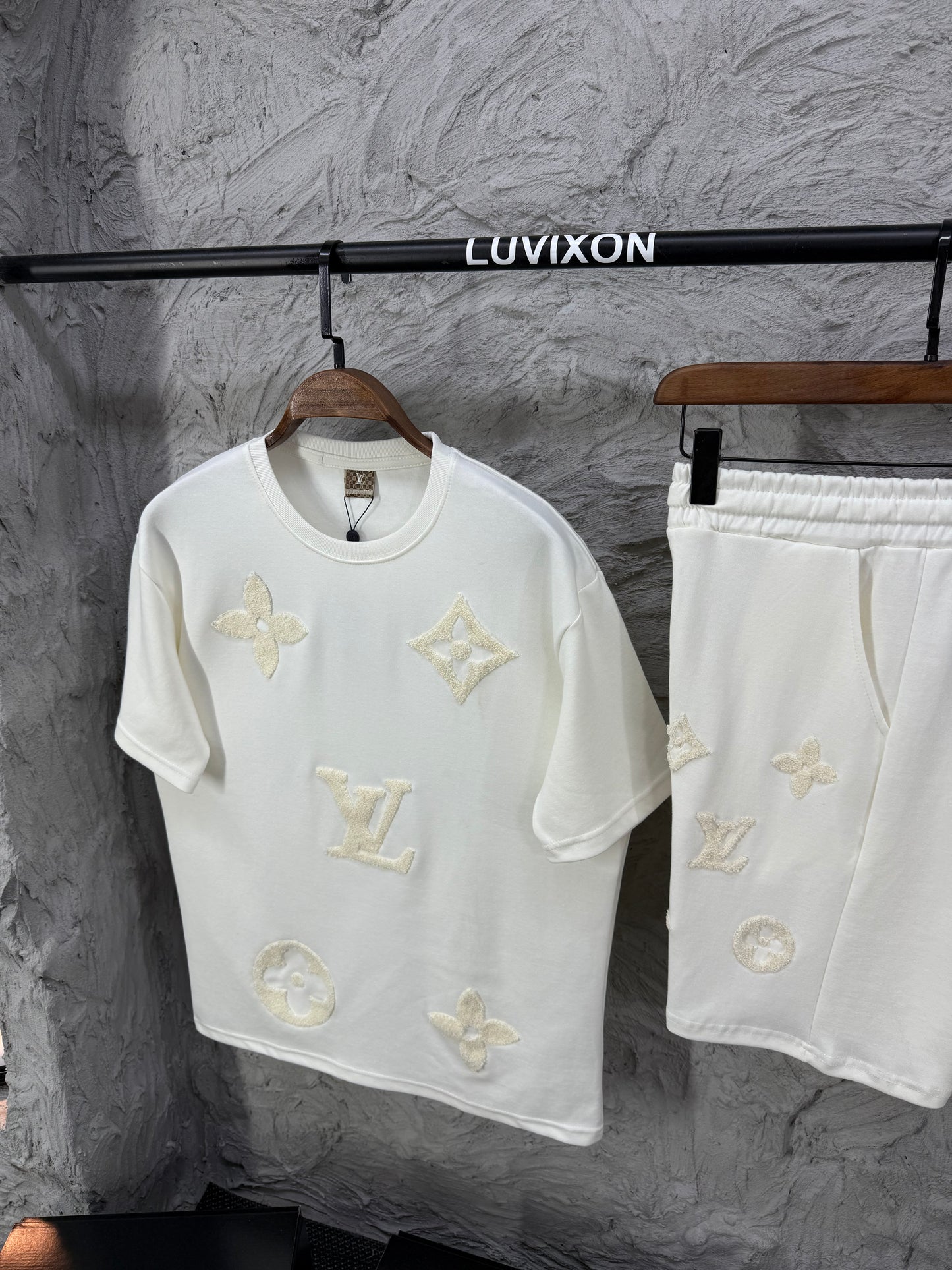 Louis Vuitton Beyaz Erkek Tişört & Şort Takım