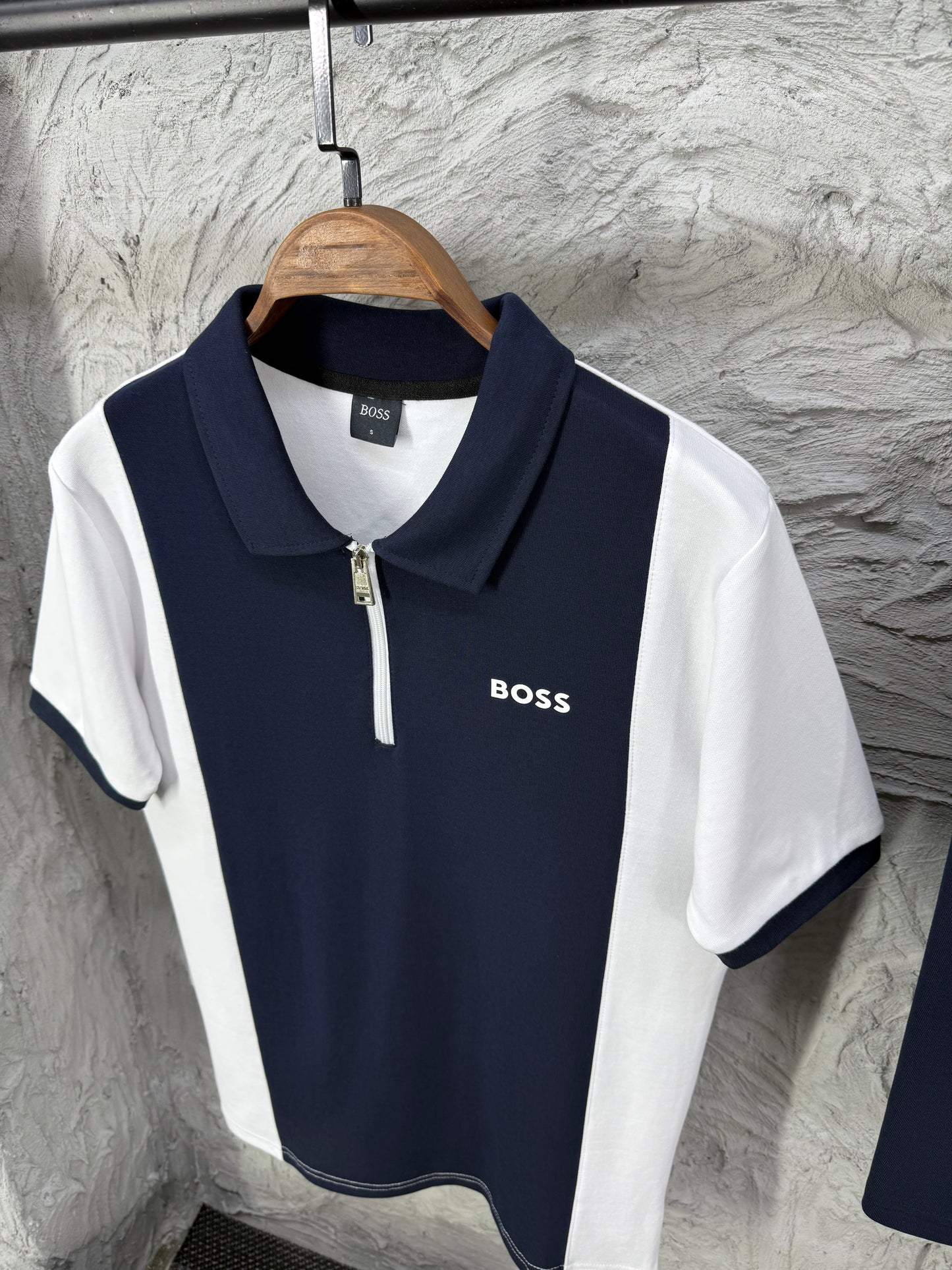 Boss Polo Yaka Lacivert Şortlu Takım