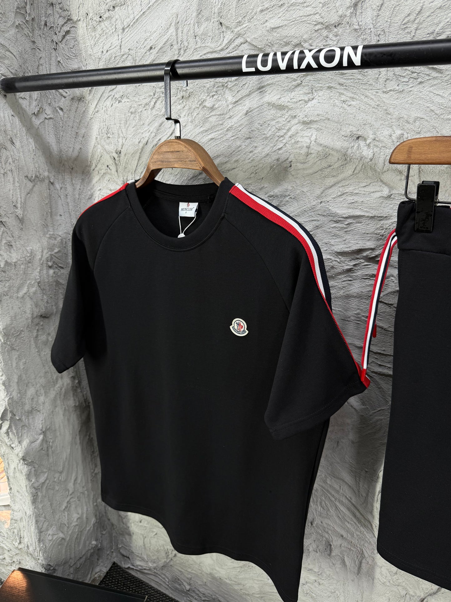 Moncler Siyah Şort Takımı