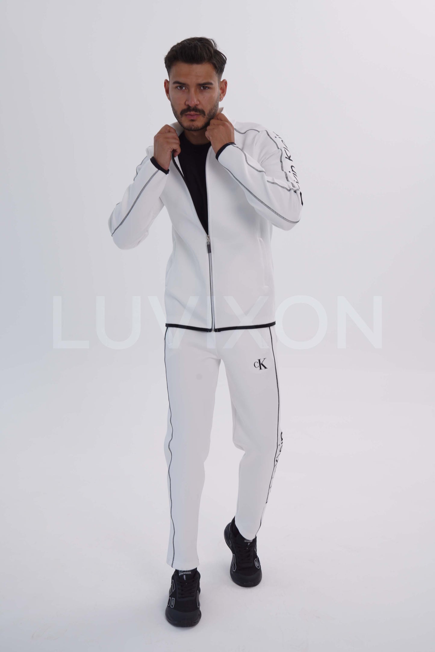 Calvin Klein Beyaz Erkek Eşofman Takım
