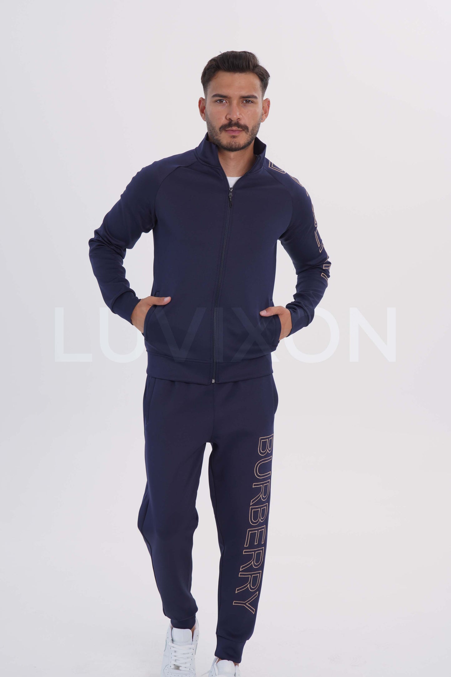 Burberry Lacivert Erkek Eşofman Takımı