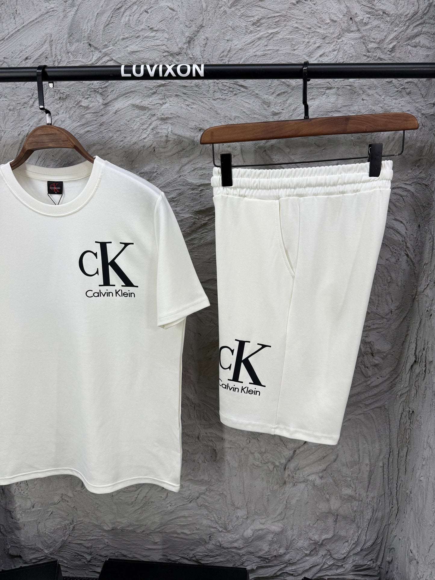 Calvin Klein Beyaz Şort Takımı