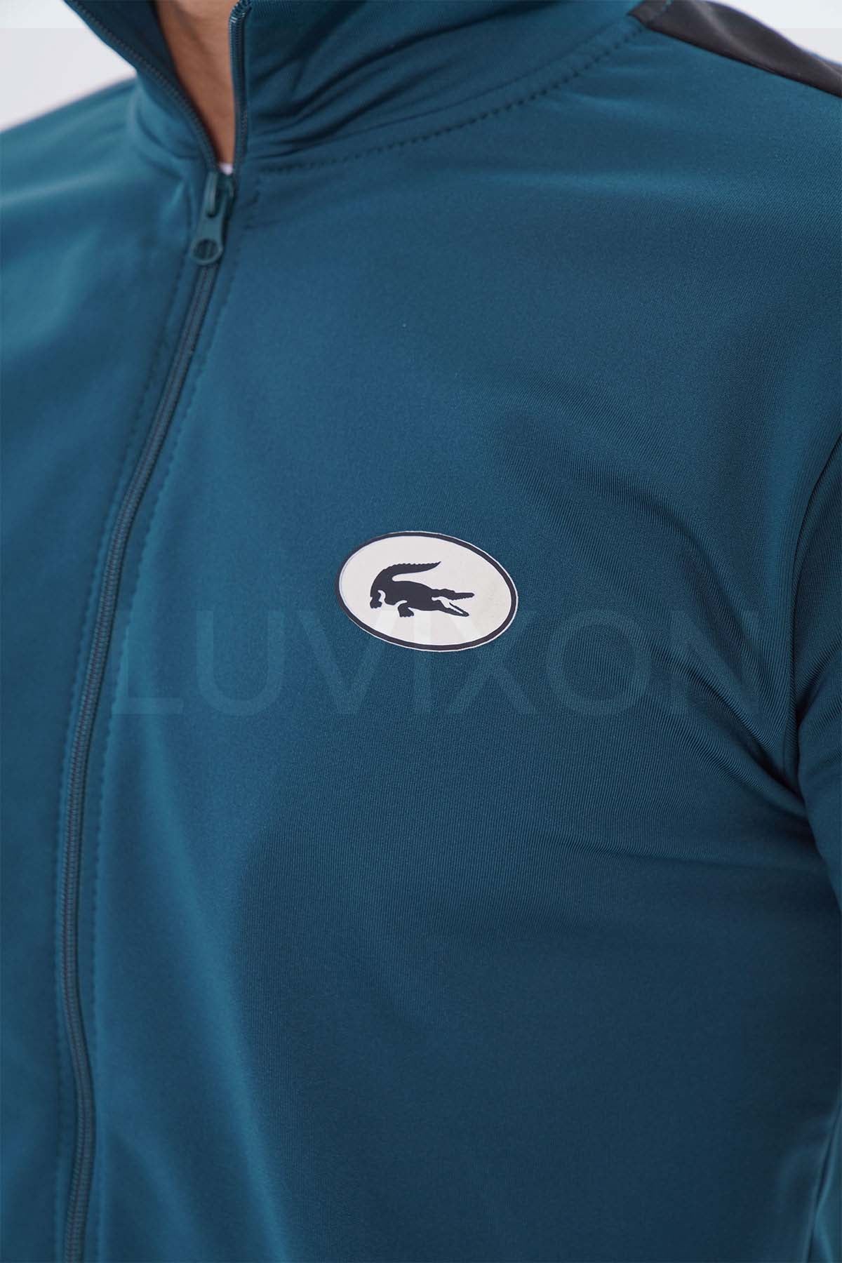 Lacoste Yeşil Siyah Şeritli Eşofman Takımı