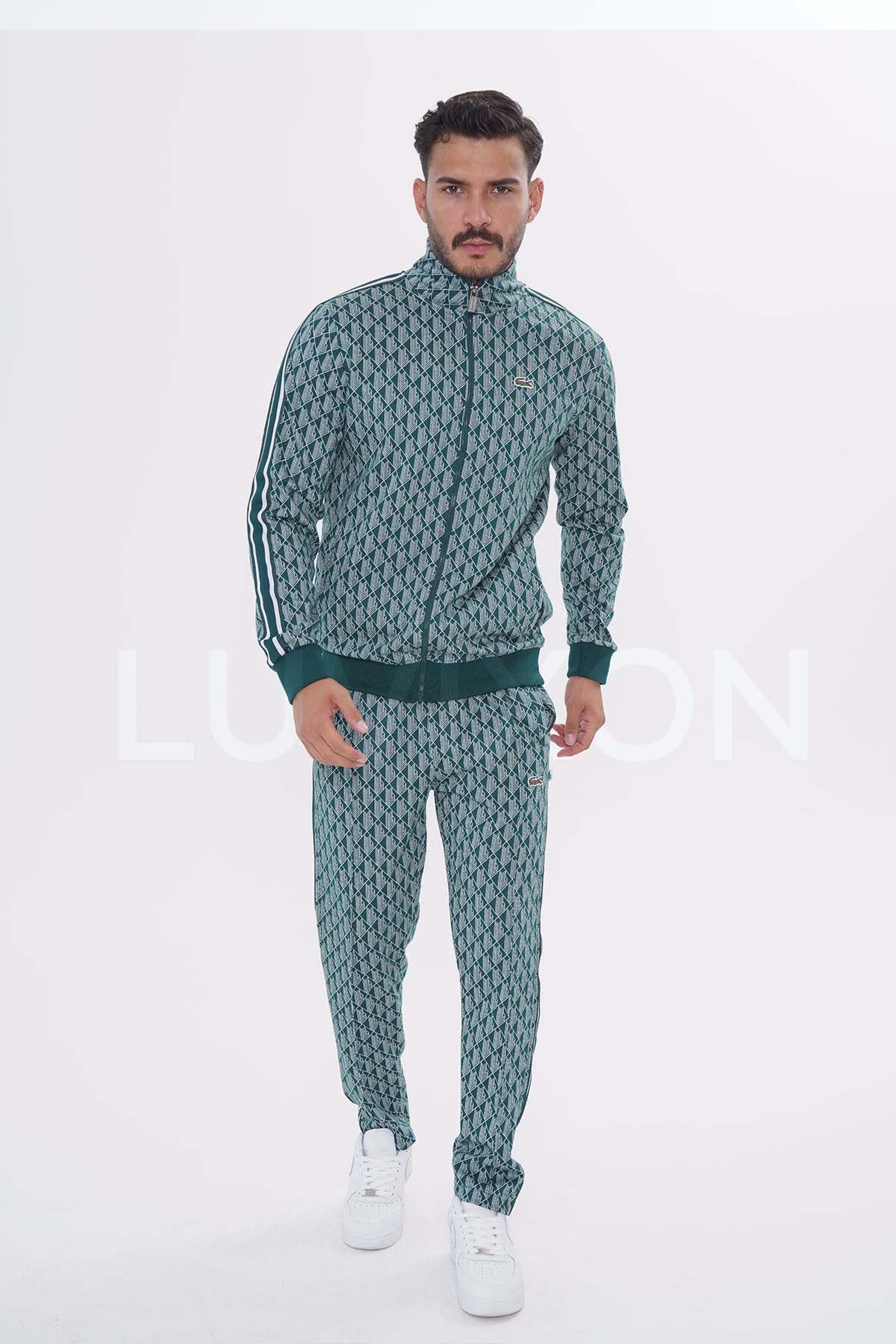 Lacoste Monogram Yeşil Eşofman Takımı
