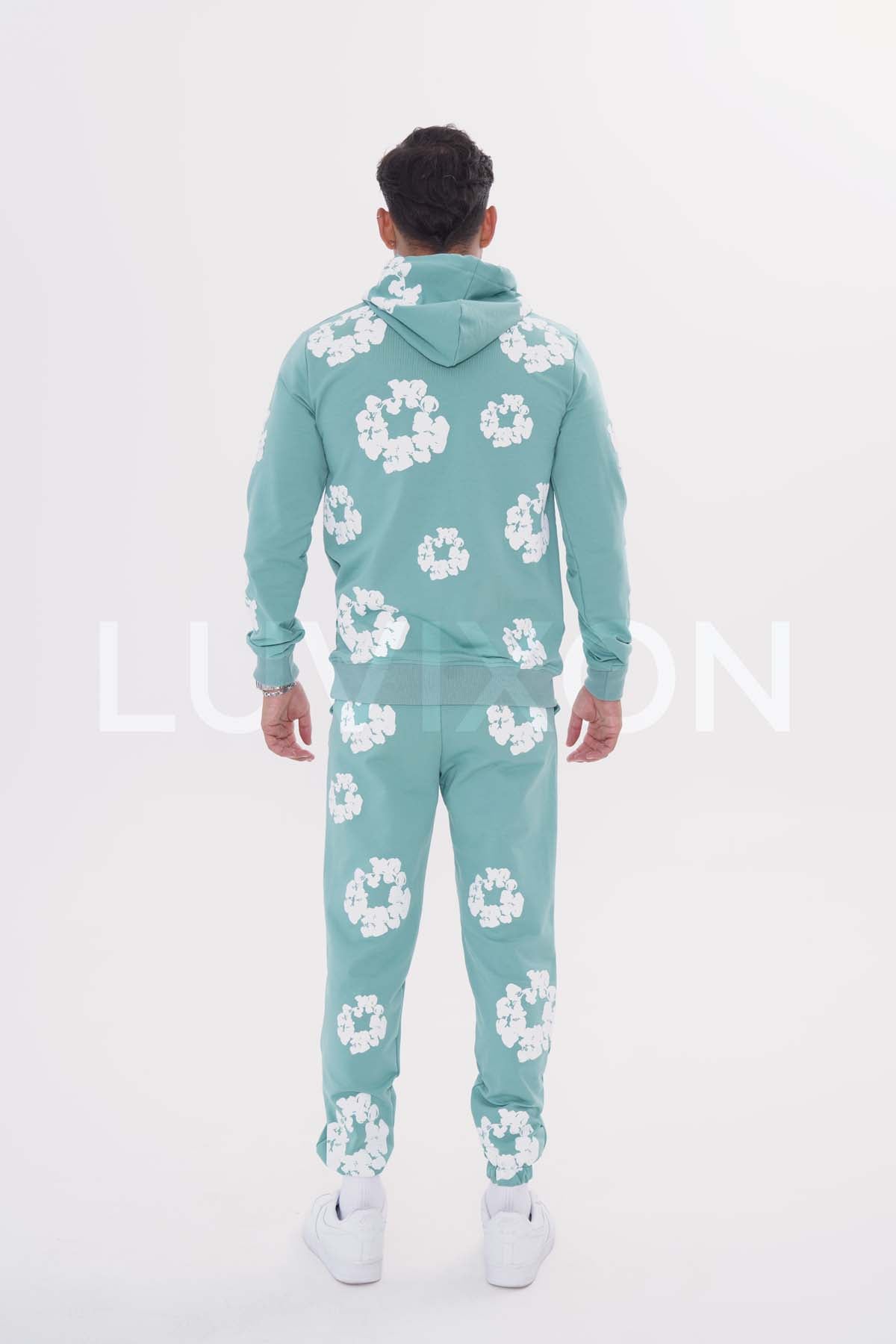 Denim Mint Desenli Eşofman Takımı