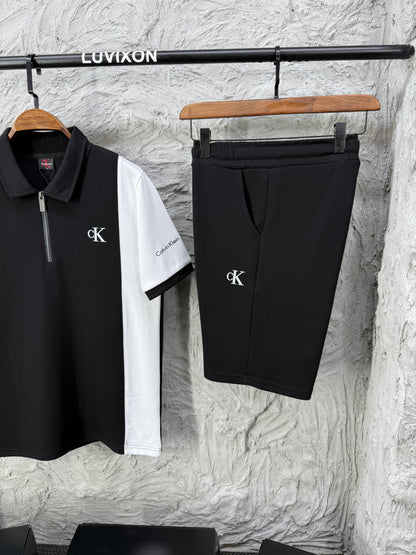 Calvin Klein Polo Yaka Siyah Şortlu Takım