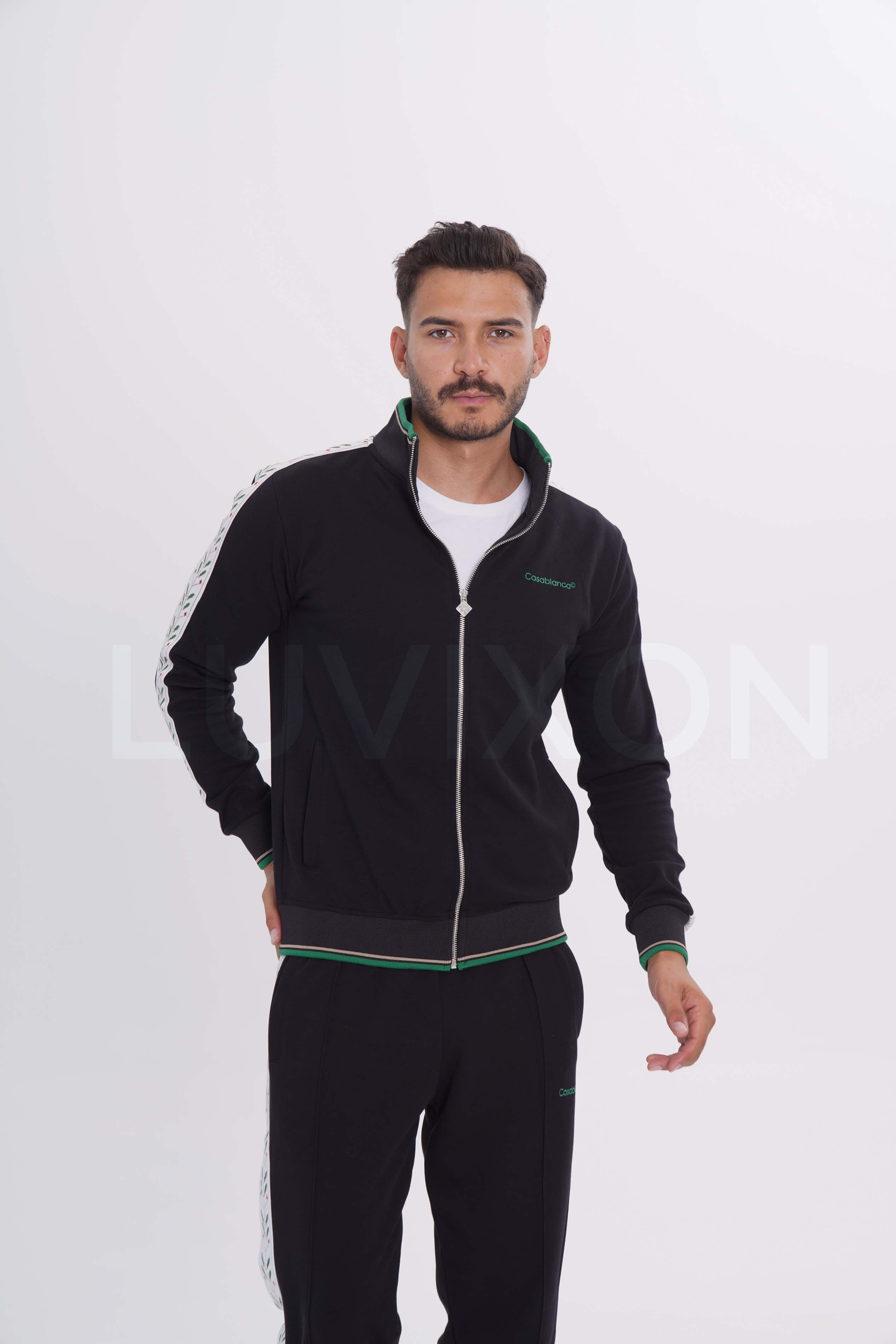 Casablanca Siyah Nakış Detaylı Eşofman Takımı