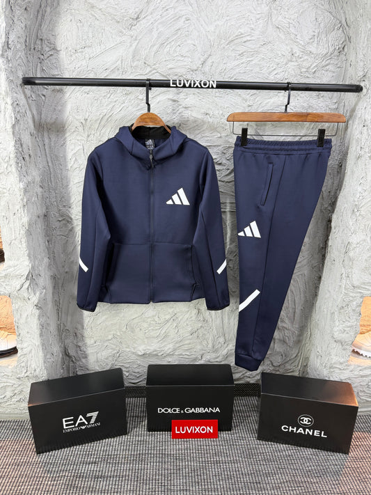 Adidas Z.N.E. Lacivert Kapüşonlu Eşofman Takımı