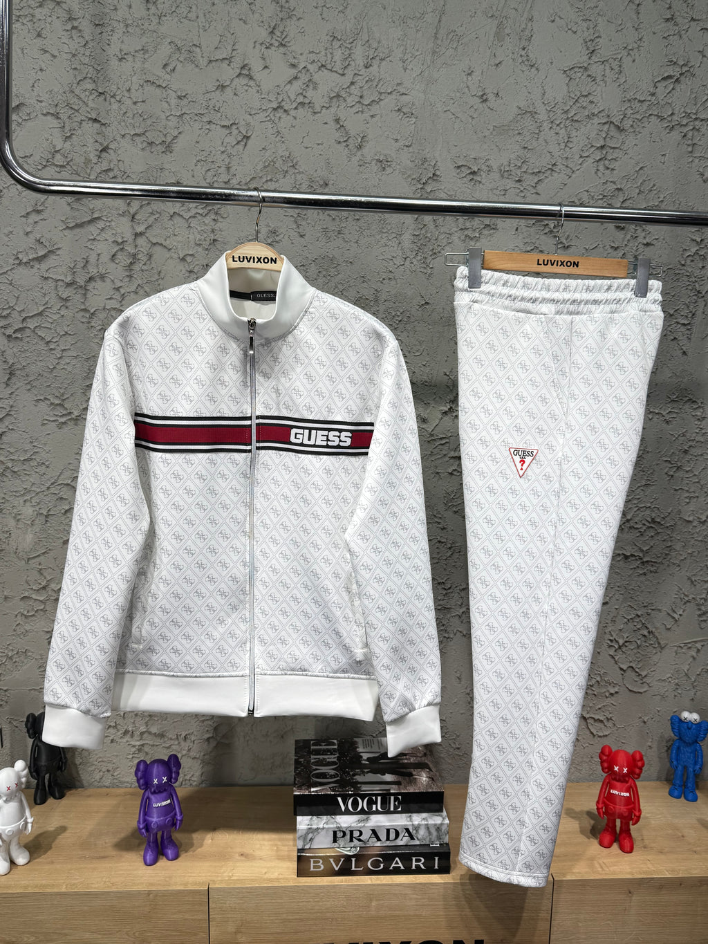 GUESS® Örme Beyaz Erkek Eşofman Takımı