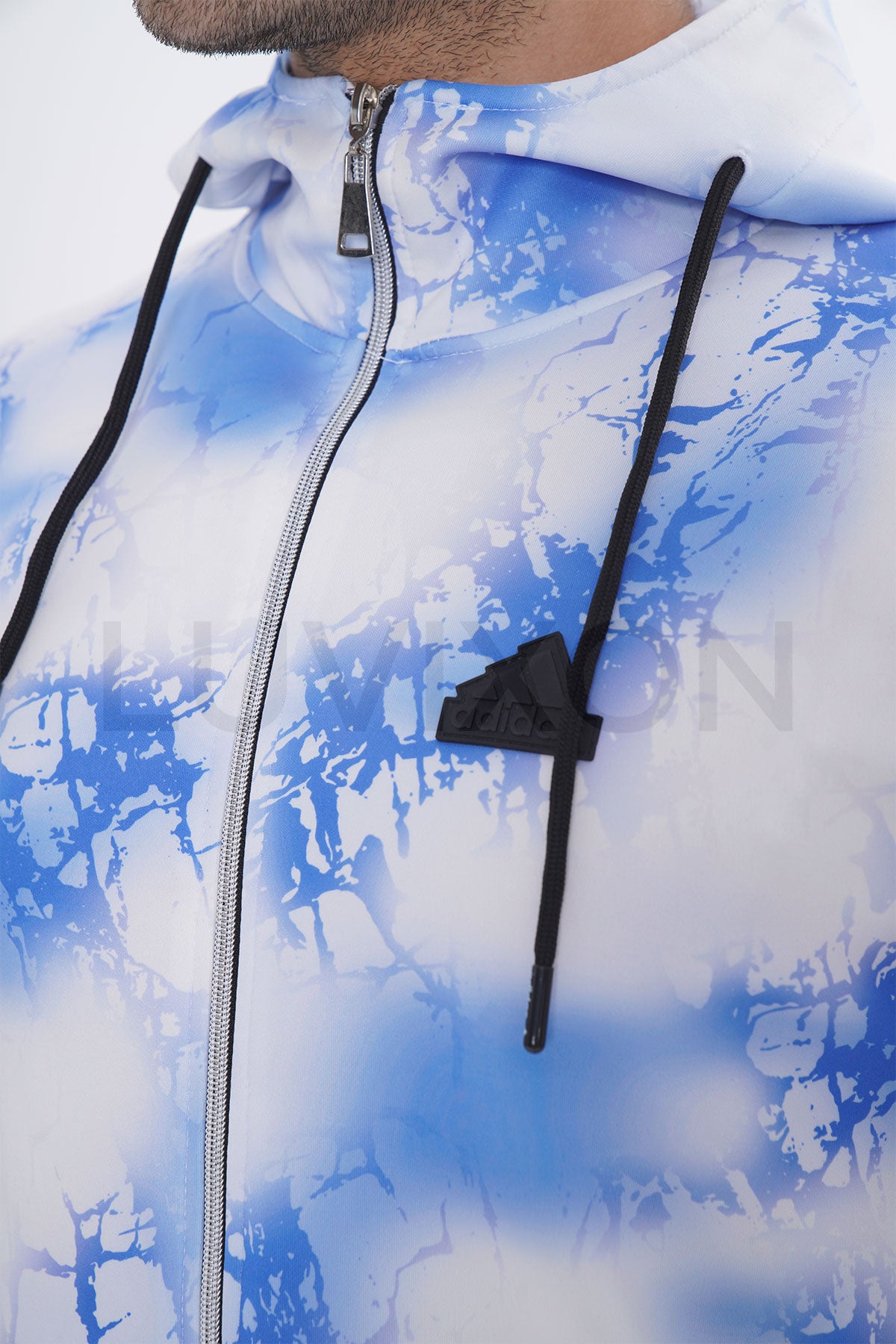 Adidas Fi Aop Fz Q3 Erkek Beyaz&Mavi Eşofman Takımı