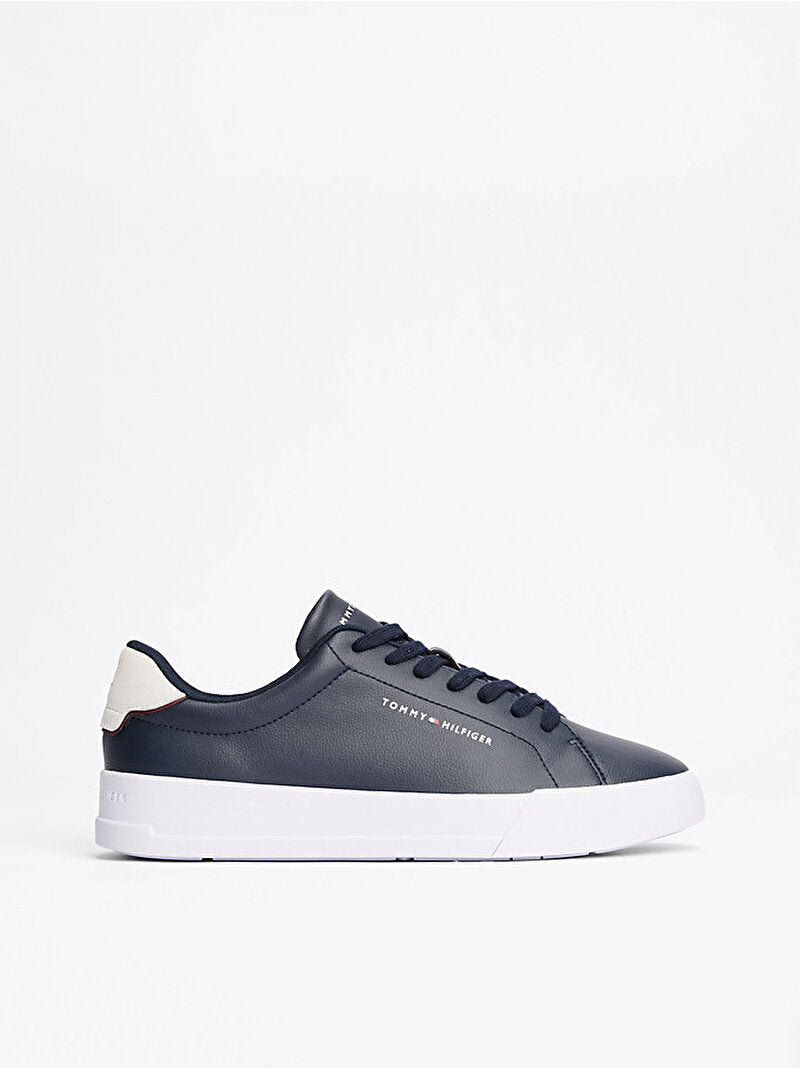 Tommy Hilfiger Lacivert Erkek Court Lth Detail Sneaker
