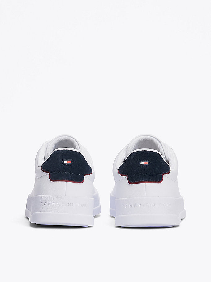 Tommy Hilfiger Beyaz Erkek Court Lth Detail Sneaker