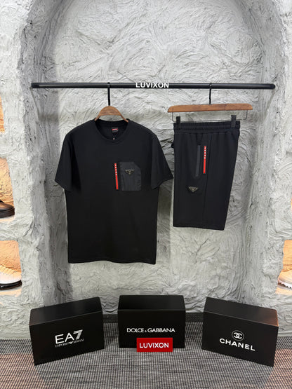 Prada Siyah Şort Takımı