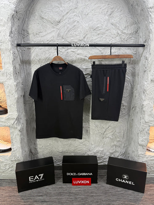 Prada Siyah Şort Takımı