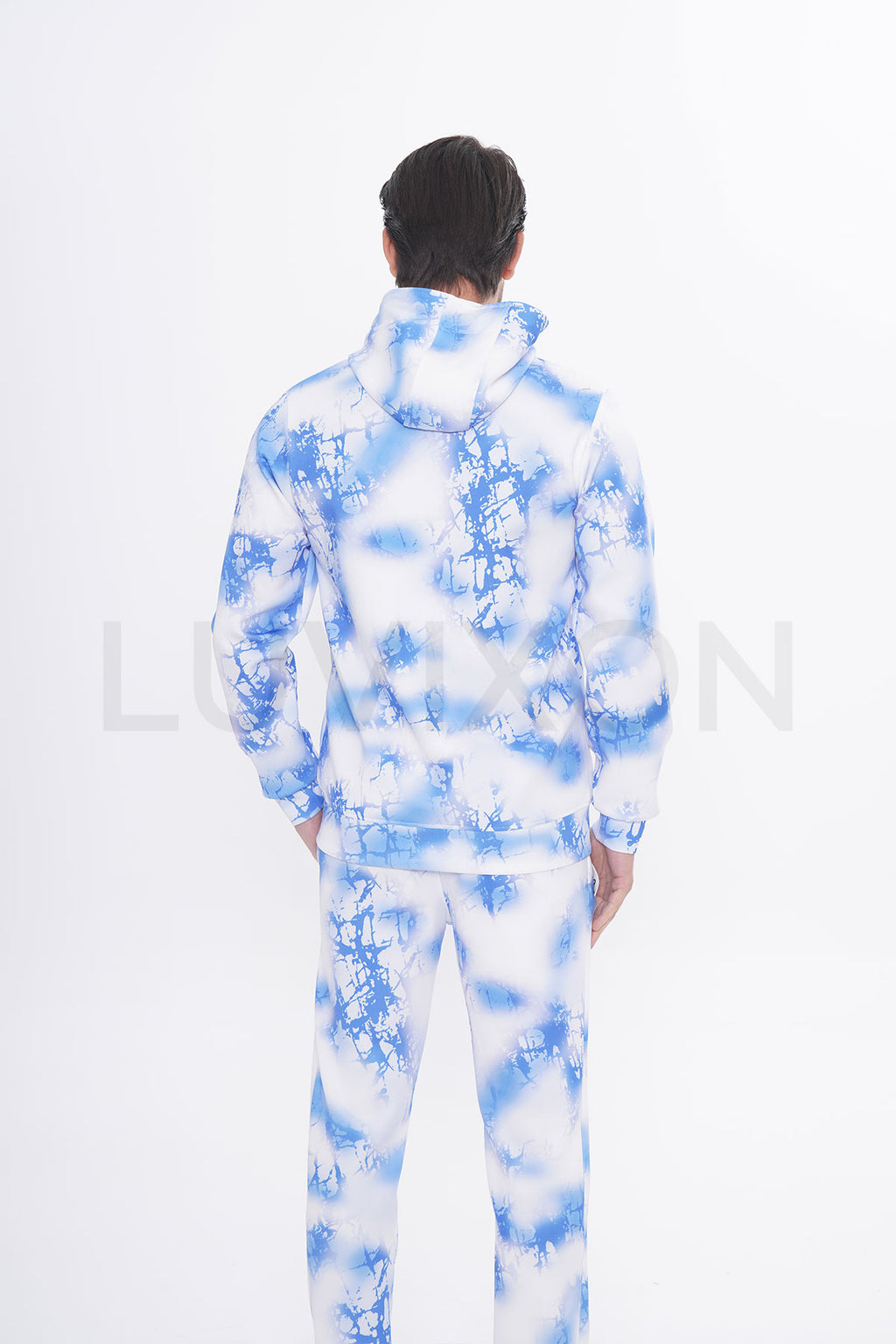 Adidas Fi Aop Fz Q3 Erkek Beyaz&Mavi Eşofman Takımı