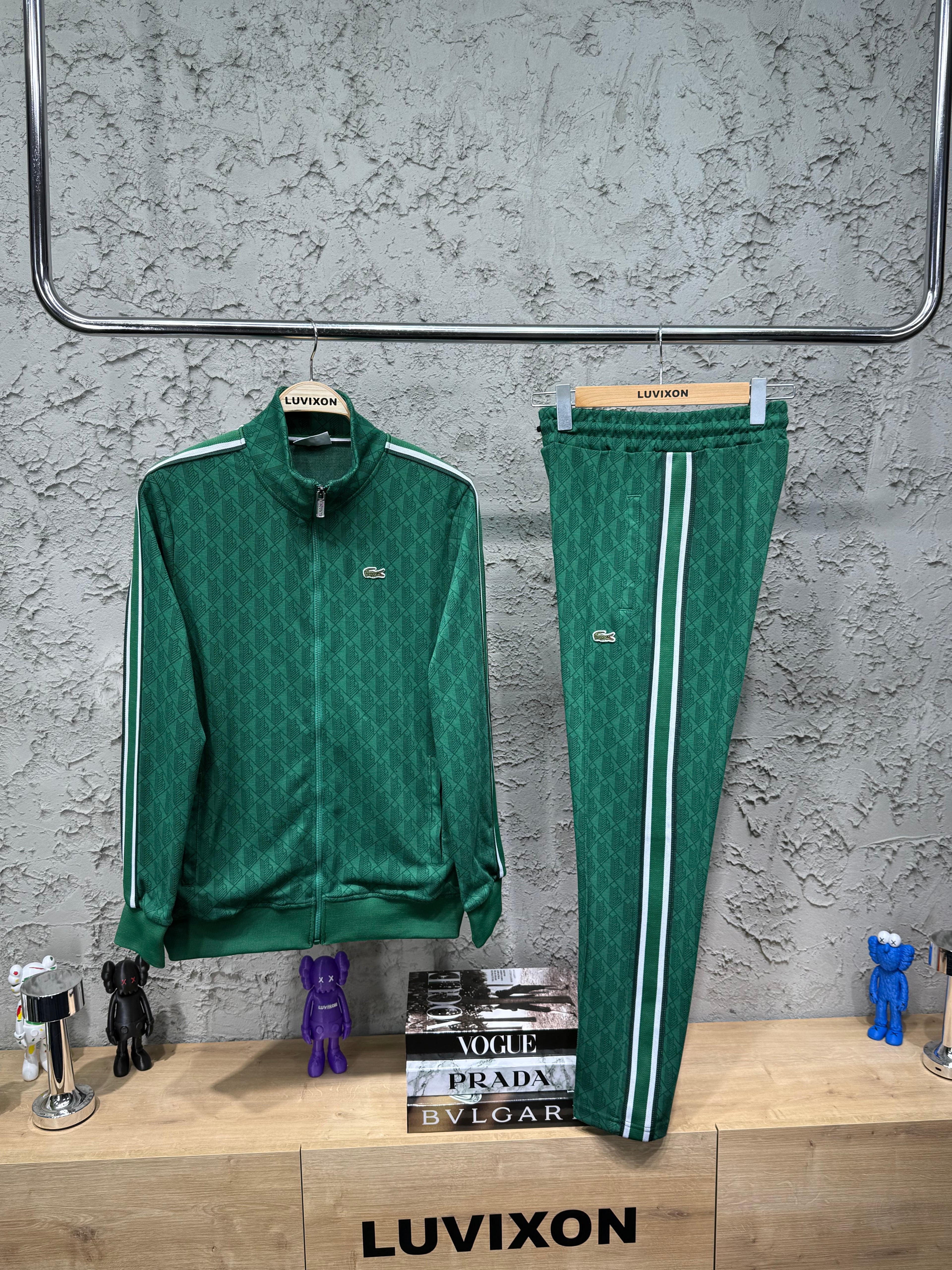 Lacoste Monogram Yeşil Eşofman Takımı