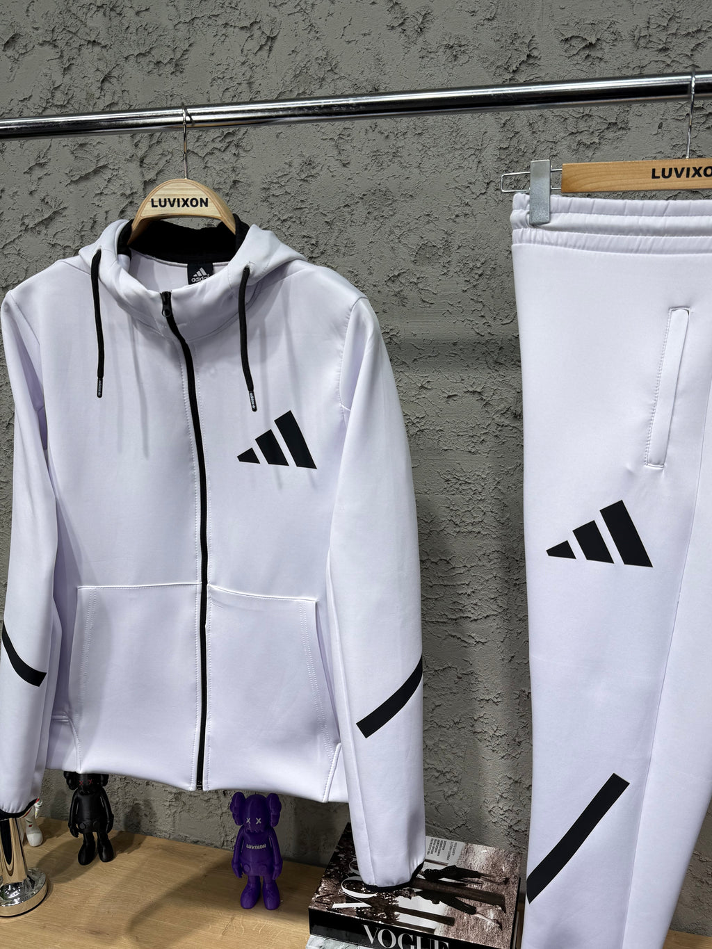 Adidas Z.N.E. Beyaz Full-Zip Eşofman Takımı