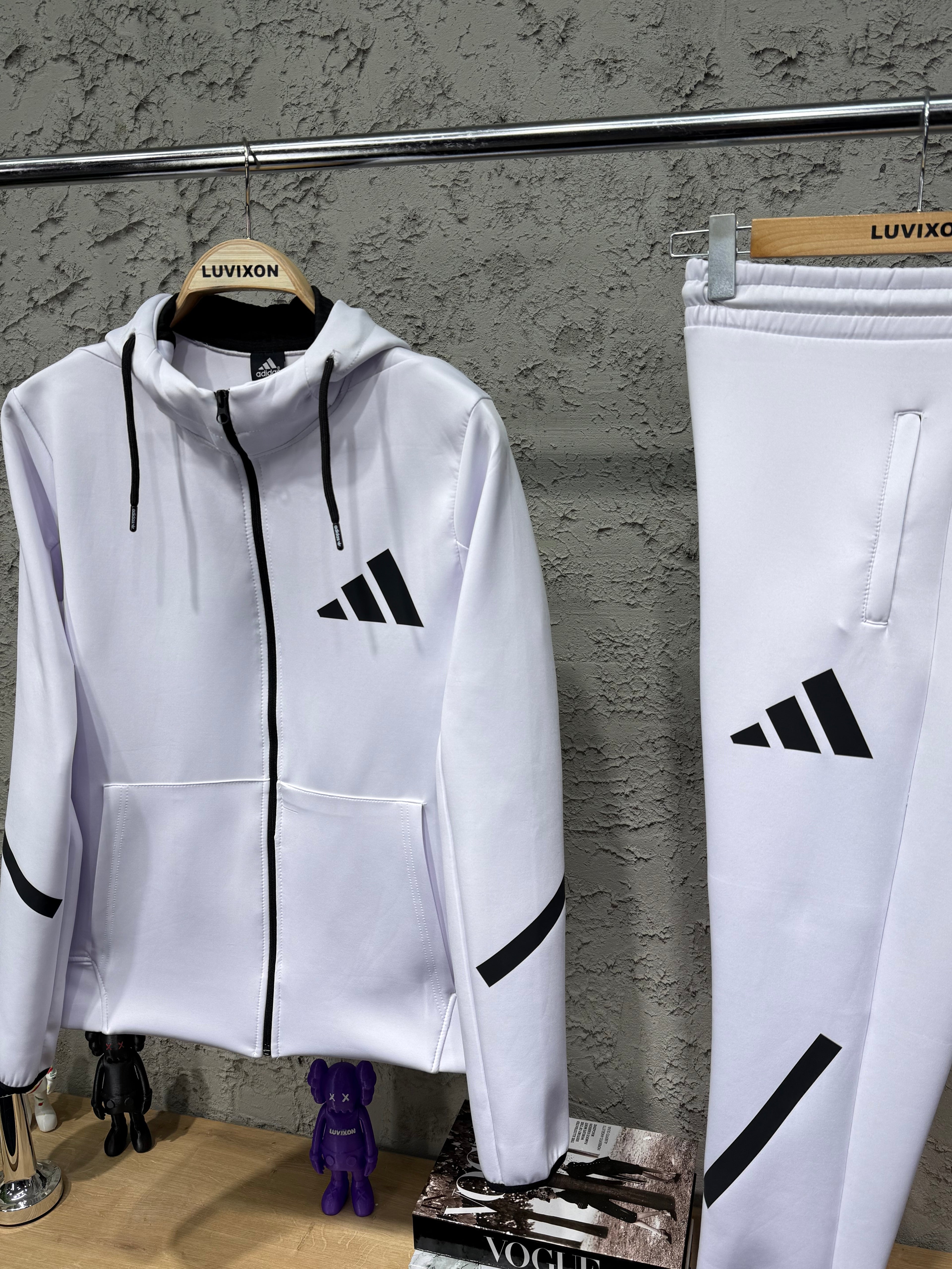 Adidas Z.N.E. Beyaz Full-Zip Eşofman Takımı