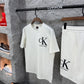Calvin Klein Logo Beyaz Şort Takımı