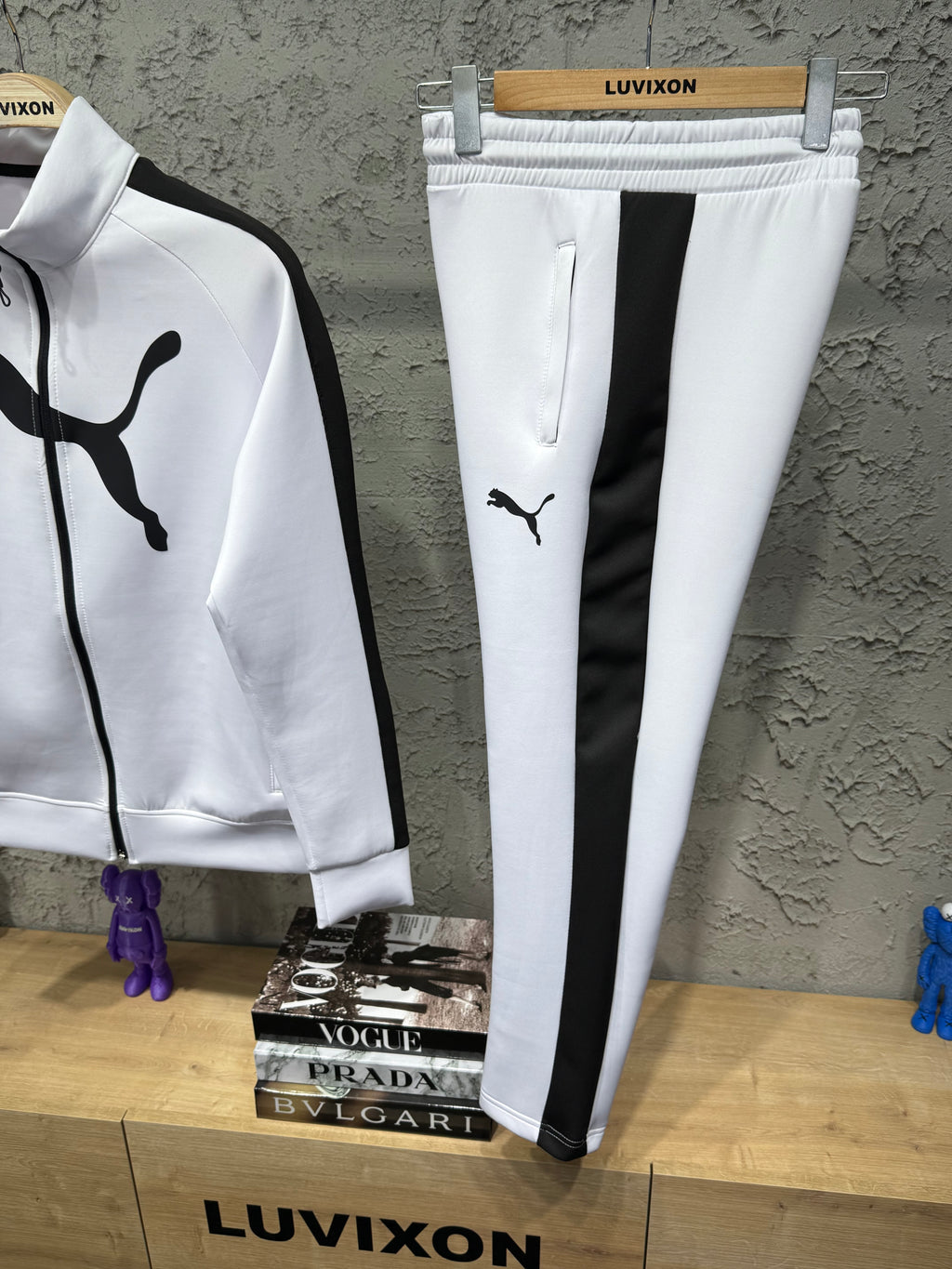 Puma Göğüs Logo Beyaz Eşofman Takımı