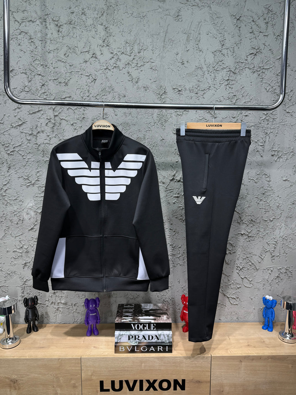 Armani Eagle Premium Siyah-Beyaz Eşofman Takımı