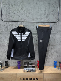 Armani Eagle Premium Siyah-Beyaz Eşofman Takımı