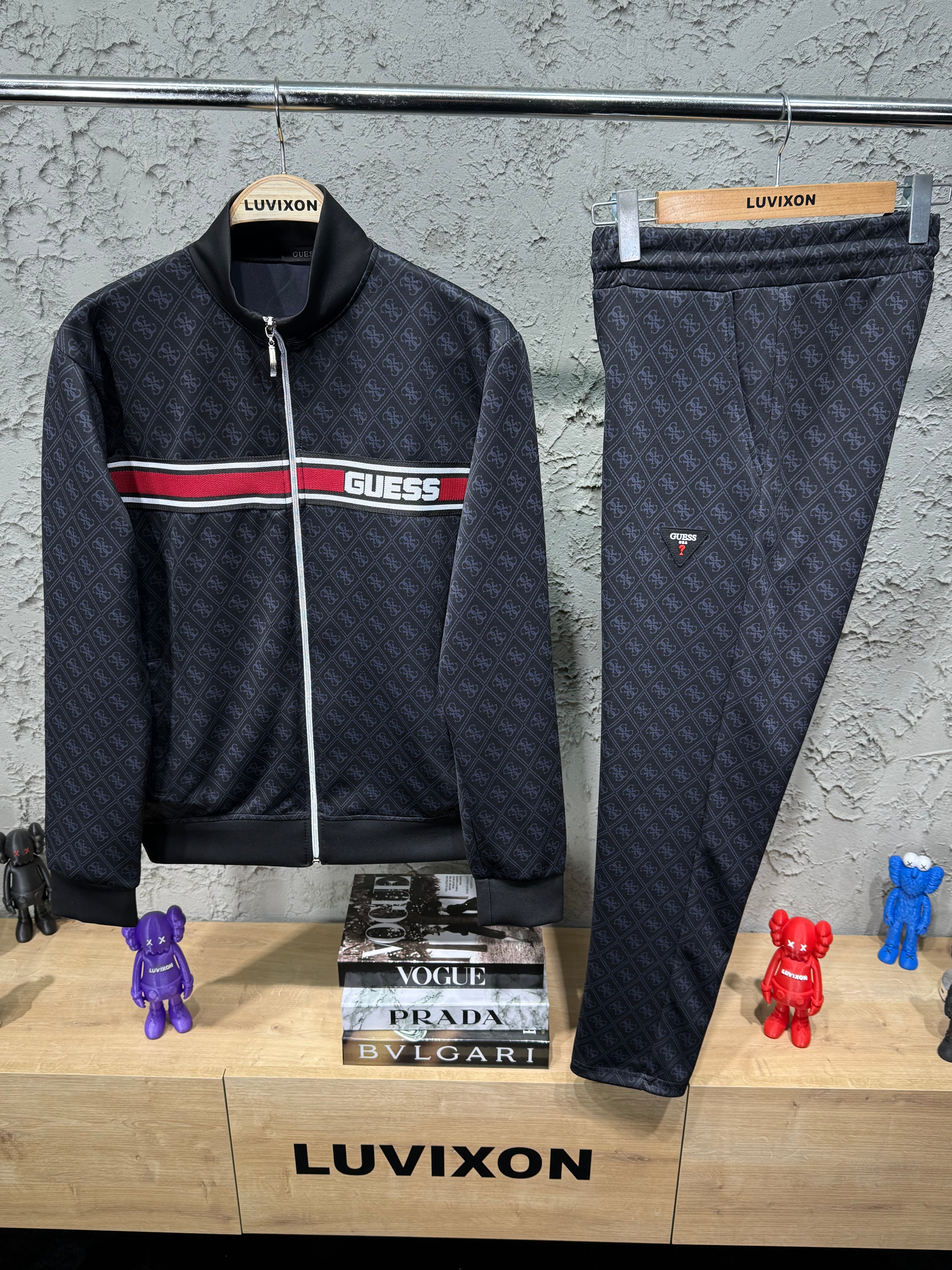 GUESS® Örme Siyah Erkek Eşofman Takımı