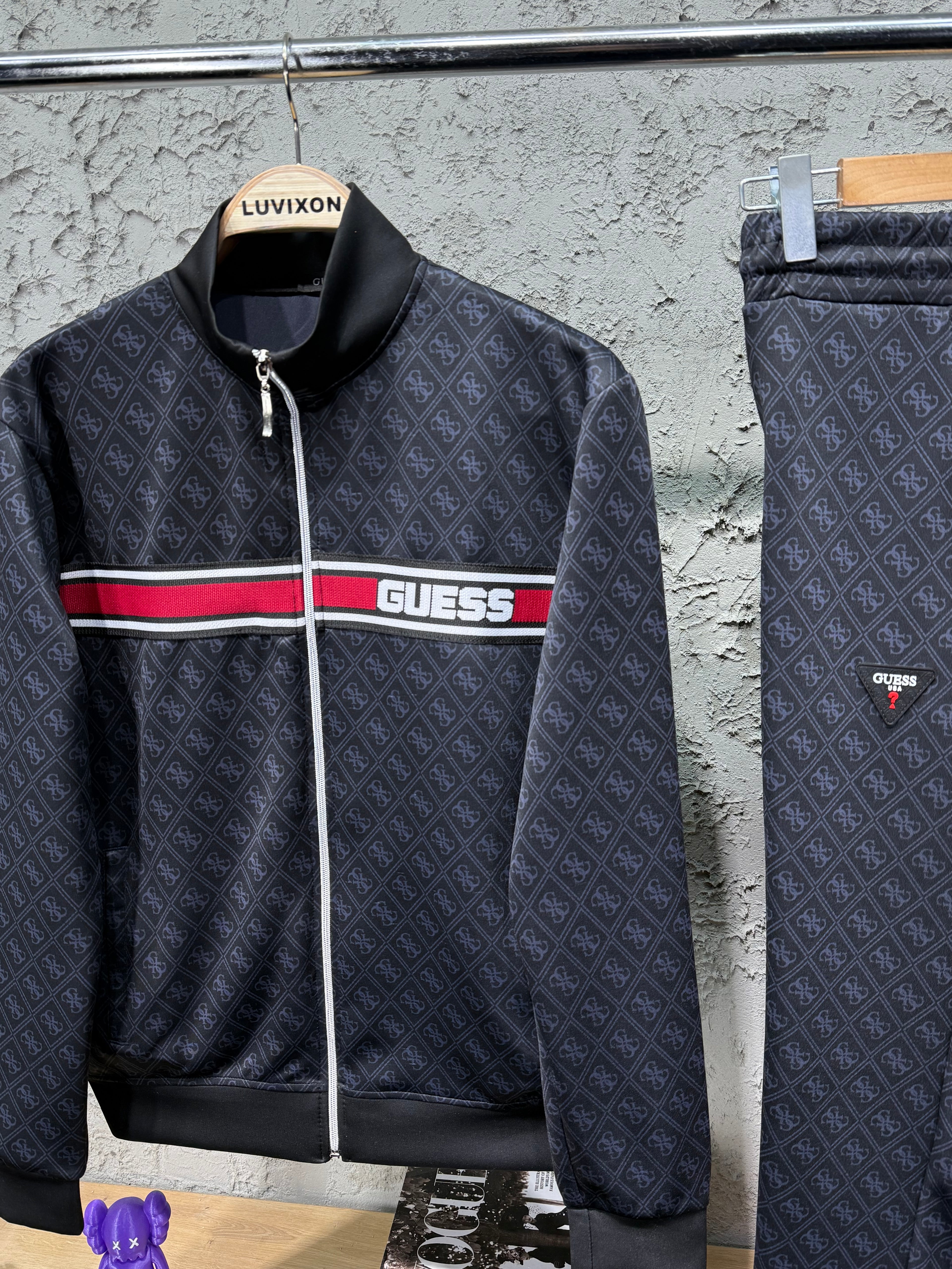 GUESS® Örme Siyah Erkek Eşofman Takımı