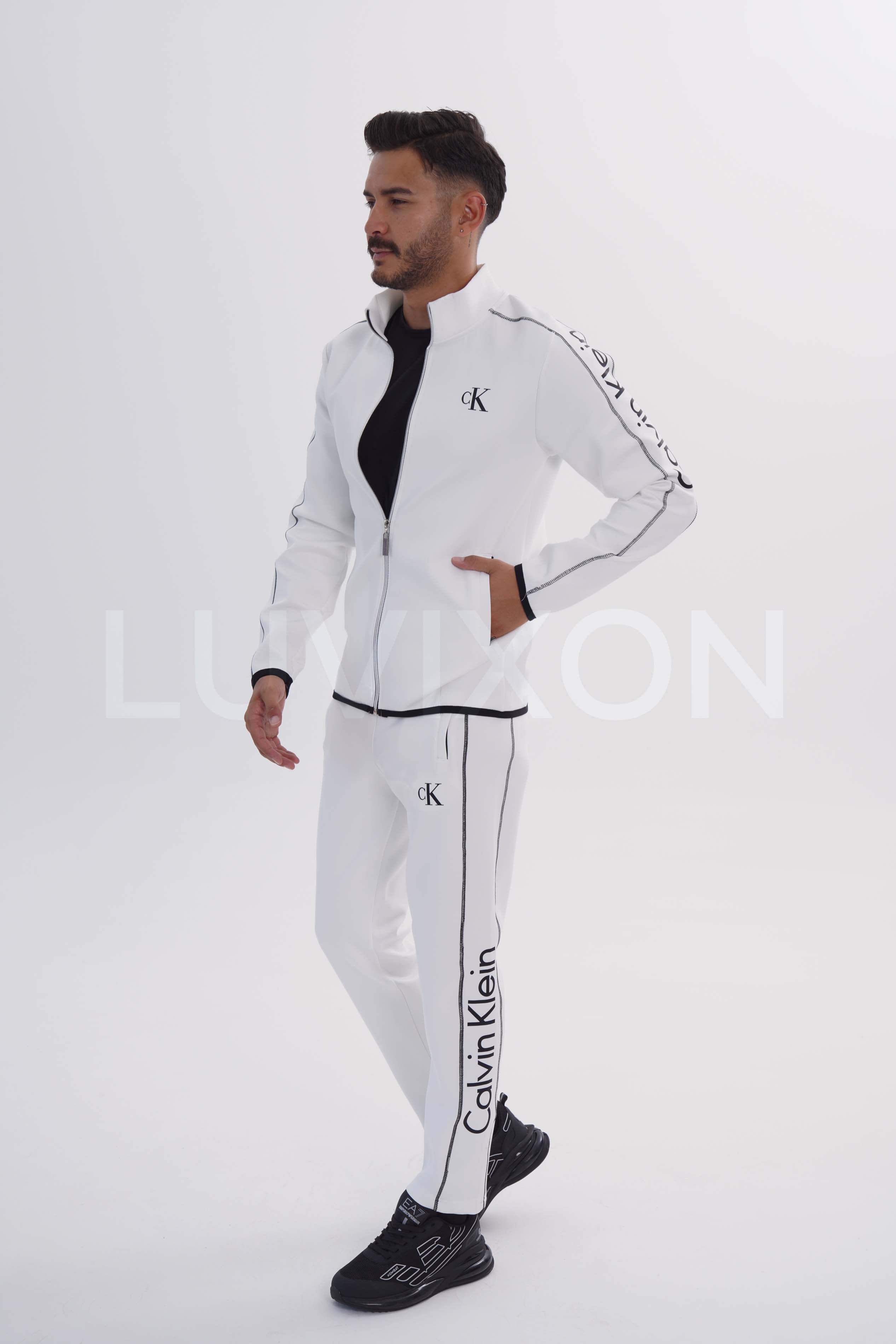 Calvin Klein Beyaz Erkek Eşofman Takım