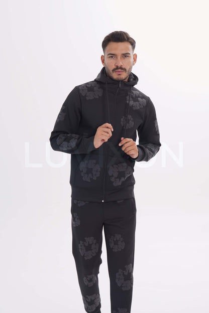 Denim Desenli Eşofman Takımı