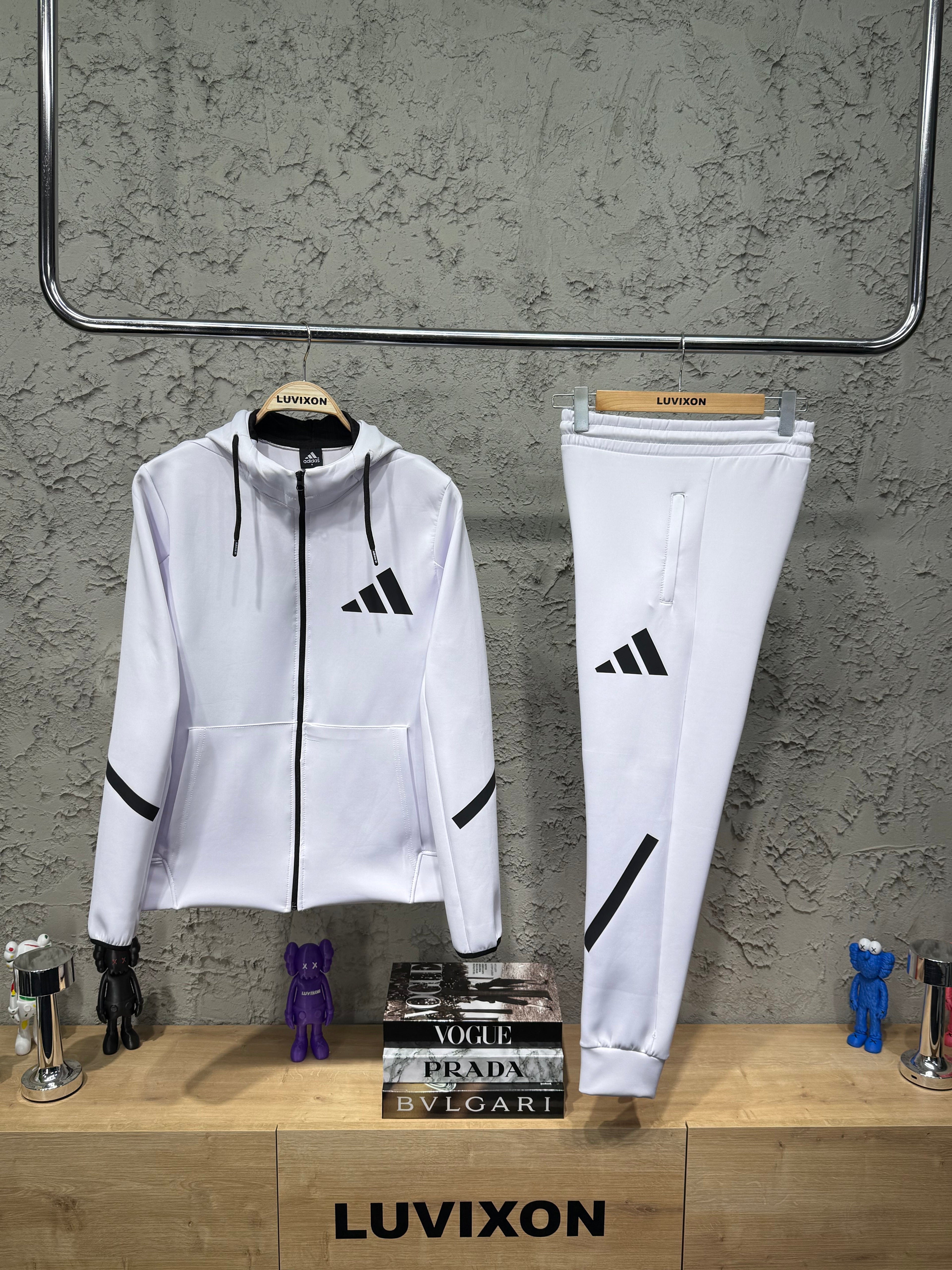 Adidas Z.N.E. Beyaz Full-Zip Eşofman Takımı