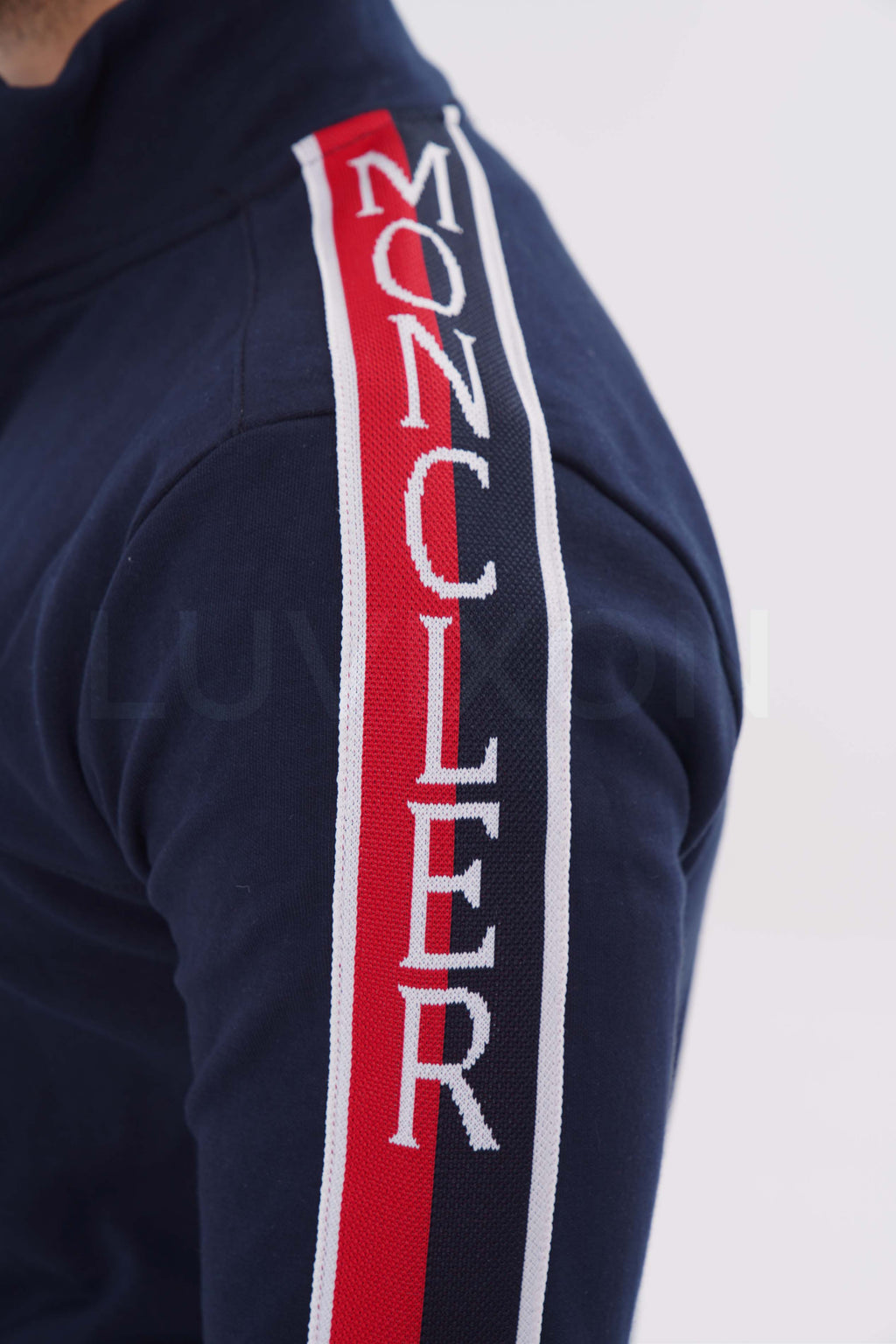 Moncler Lacivert Kırmızı Şerit Detaylı Eşofman Takımı