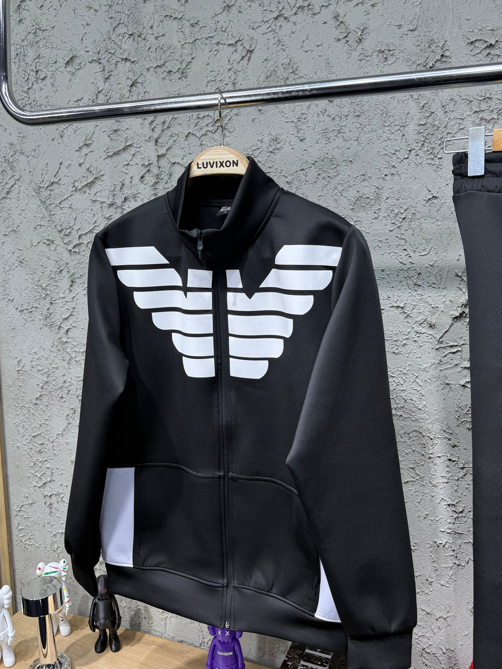 Armani Eagle Premium Siyah-Beyaz Eşofman Takımı