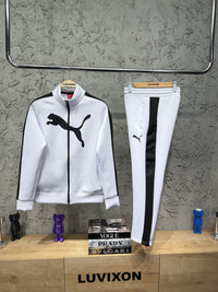 Puma Göğüs Logo Beyaz Eşofman Takımı