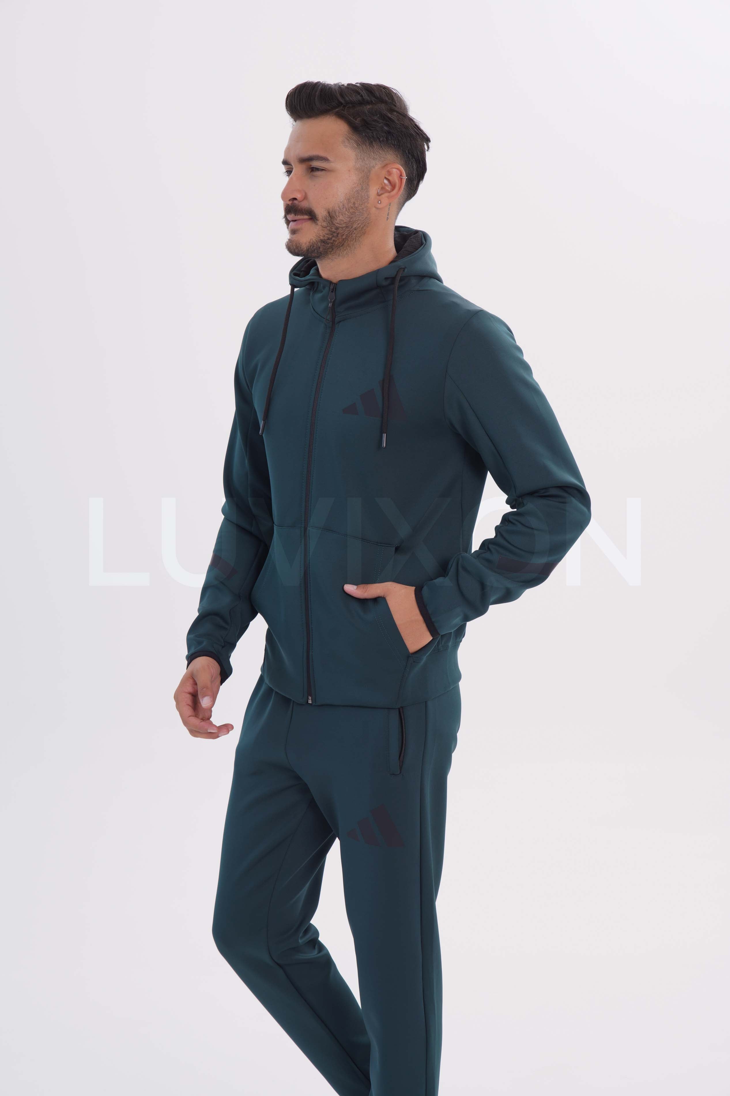 Adidas Z.N.E. Yeşil Full-Zip Eşofman Takımı