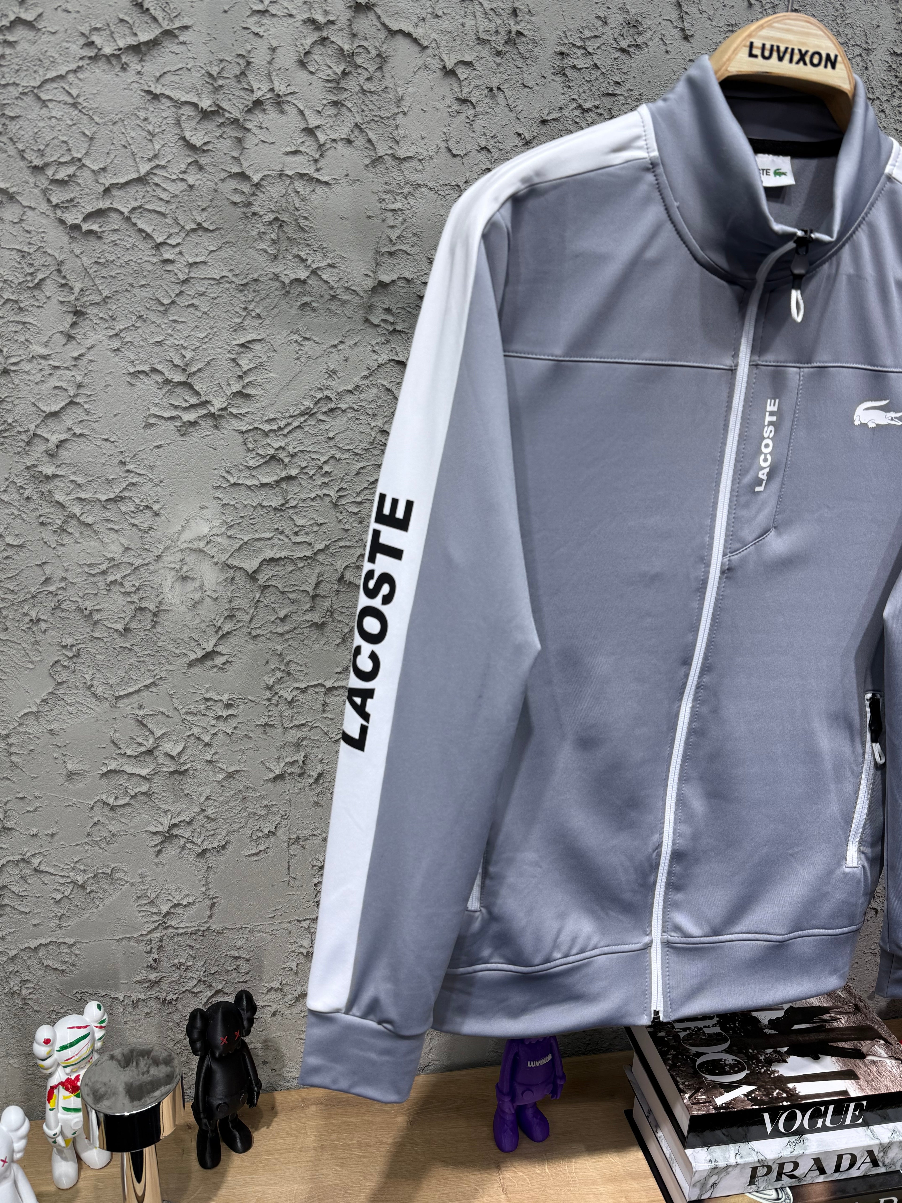 Lacoste Gri/Siyah Eşofman Takımı