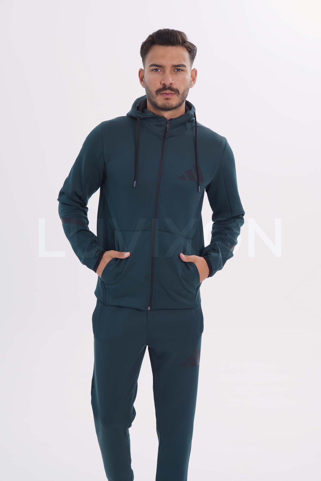 Adidas Z.N.E. Yeşil Full-Zip Eşofman Takımı