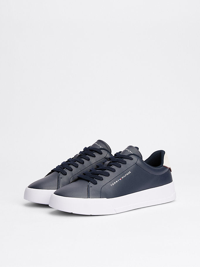 Tommy Hilfiger Lacivert Erkek Court Lth Detail Sneaker