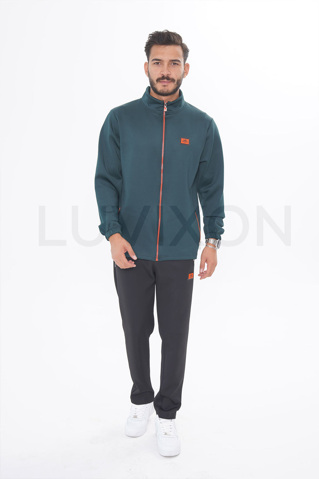 Hermes Fermuar Detaylı Haki Eşofman Takımı